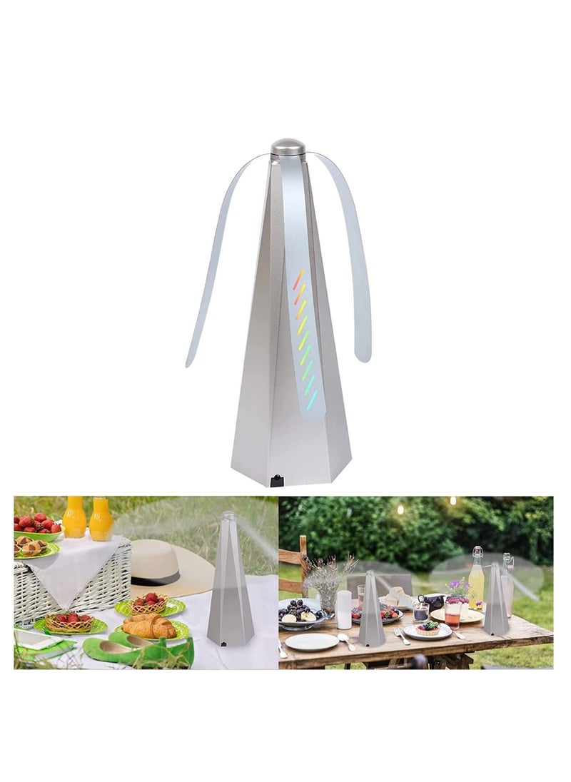 SYOSI - Fly Fan for Tables Fly Repellent Fan Insects Portable Automation Food Fan Mini Picnic Drive Table Fan for Outdoor Indoor Keep Flies or Bug Away from Your Food and Your Family - Image 1