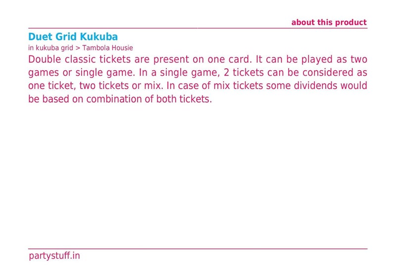 Party Stuff Retro Theme Tambola Housie in Duet Grid Kukuba (60 Cards, Card Paper) - list3099_1 - Image 4