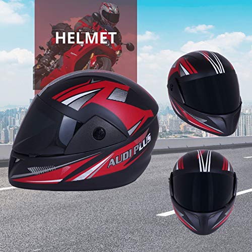 Western Era Pro ISI Certified Helmet || Full Face Red Graphics || Stylish || High-End Safety || UV Protection Visor || Enhanced Design || Ultra Comfort (Black Matte) (Size: Extra Large) - Image 3