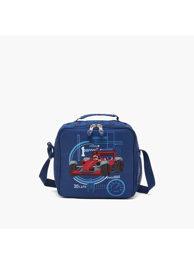 St.right St.Right Racing Car Print Lunch Bag for Boys 8-13 Years with Adjustable Strap