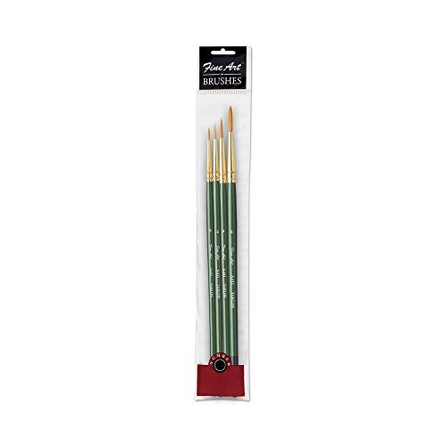 Fine Art Pidilite Fevicryl Fine Art Tr-4 Code (S-412) Painting Round Shape Brushes (Set of 4, Sizes: 0,2,4,6) - Image 1