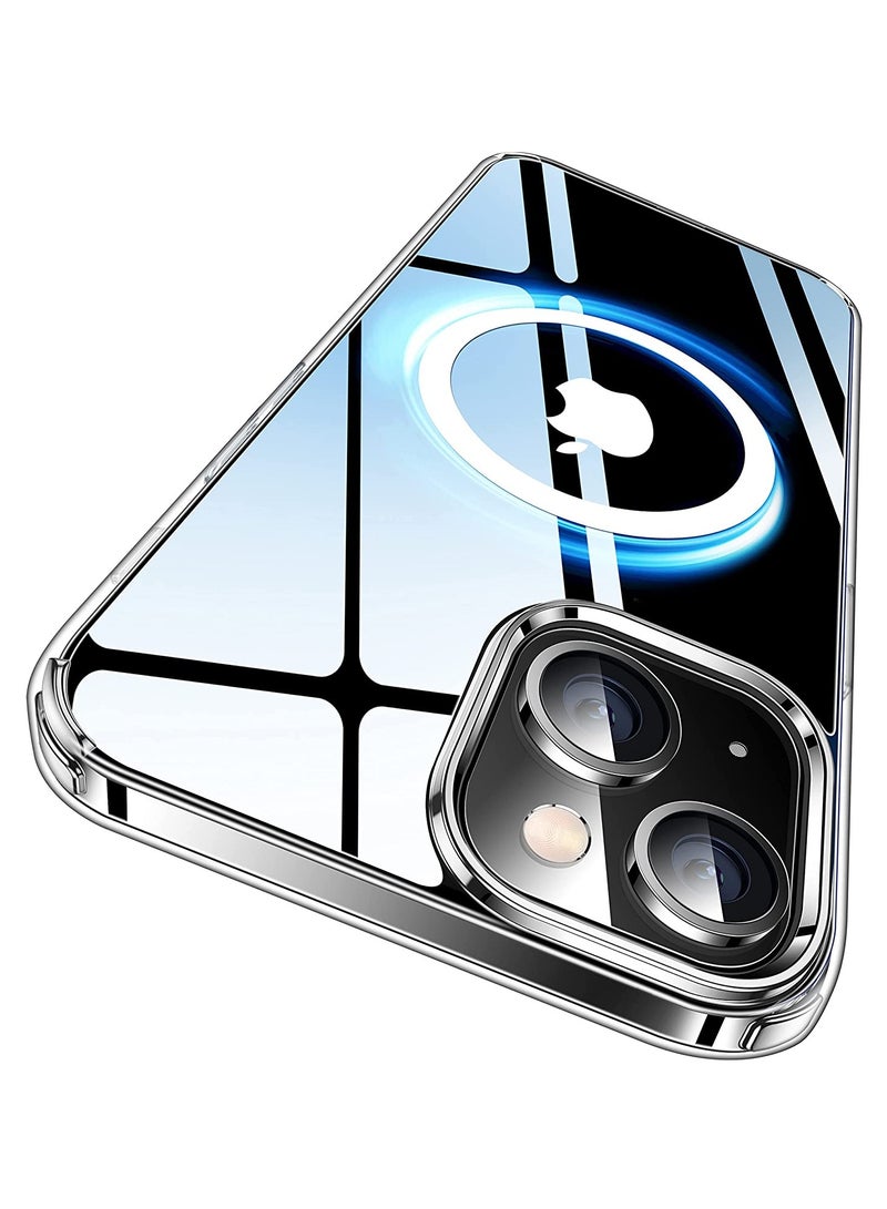 iPhone 14 Case, [Compatible with MagSafe] [10FT Military Drop Protection] Strong Magnetic Shockproof Protective Slim Thin iPhone 14 Cover 6.1 inch 2022-Crystal Clear - Image 1