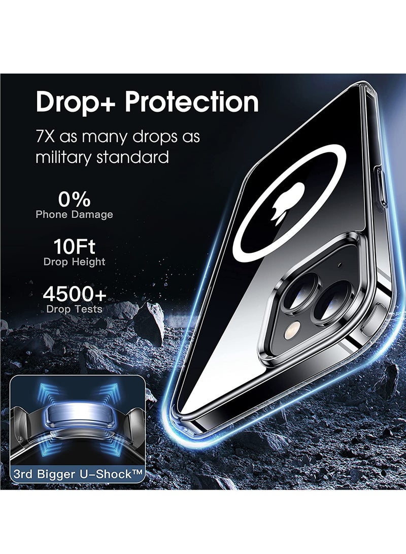 iPhone 14 Case, [Compatible with MagSafe] [10FT Military Drop Protection] Strong Magnetic Shockproof Protective Slim Thin iPhone 14 Cover 6.1 inch 2022-Crystal Clear - Image 4