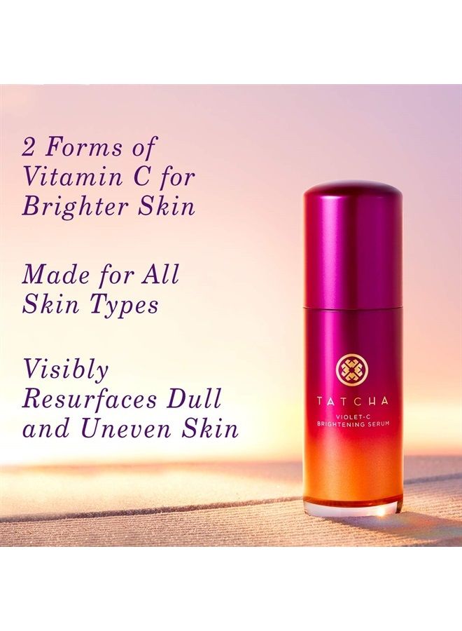 Tatcha Violet-C Brightening Serum | 20% Vitamin C + 10% AHAs | Pure Ingredients to Help Soften & Smooth for More Radiant, Even-Toned Skin, 30 ml | 1 oz - Image 5
