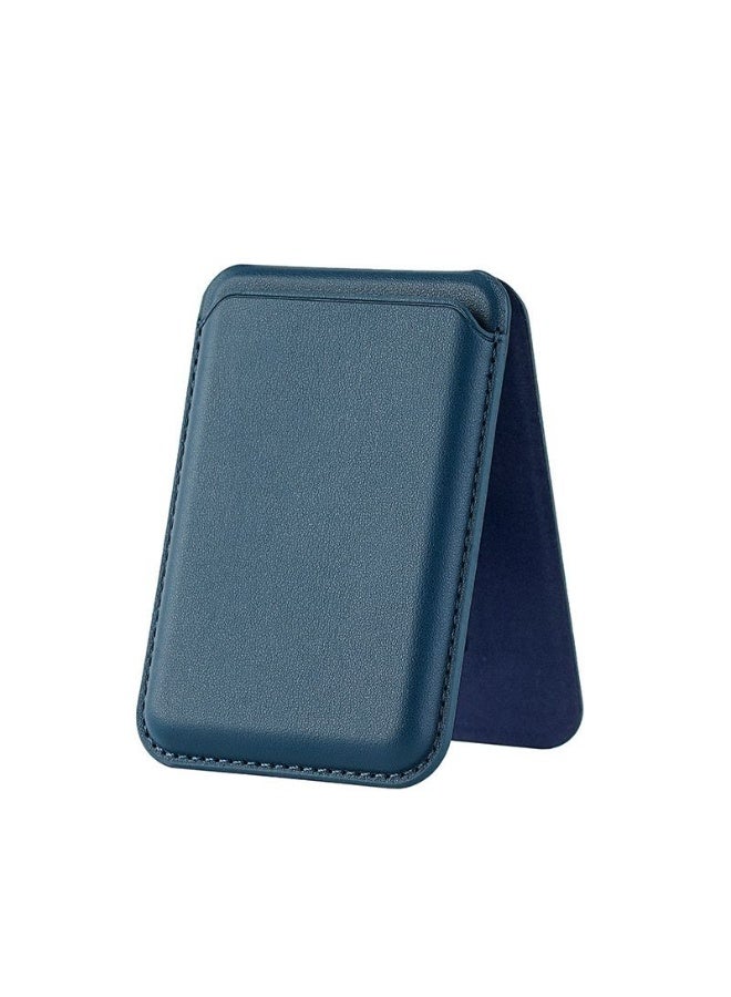 حامل بطاقة محفظة مغناطيسي لهواتف آيفون قابل للتعديل، خفيف الوزن، من جلد PU، مع حماية من ترددات RFID، بألوان متعددة، متوافق مع سلسلة iPhone 17/16/15/14/13 - أزرق - Image 1