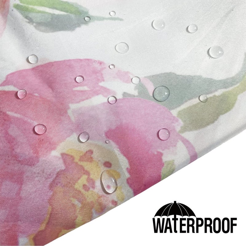 Romantic Angels Western Cow Shower Curtain 60*72 Inch Highland Cow Bathroom Decor Get Naked Country Shower Curtains Set Rustic Farmhouse Style Funny Cow Shower Curtain for Bathroom with 12 Hooks (Flower) - Image 3