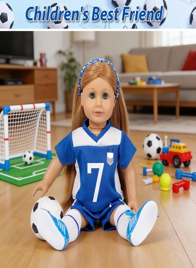 ARTST American 18 inch Doll Clothes Accessories-Soccer Uniform Valentine's Gifts for 18 Inch Girl Dolls (Sports) - Image 5
