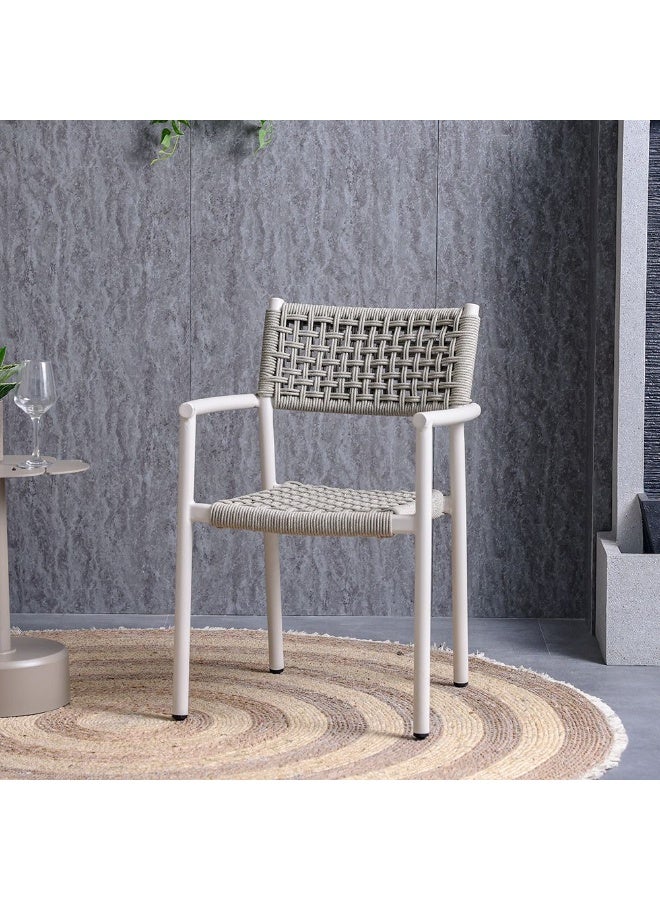 DANUBE HOME كرسي حبل أنيق - مقعد حبل، كرسي طعام أو استراحة حديث، متين ومريح، أثاث داخلي معاصر لمساحات أنيقة - Image 2