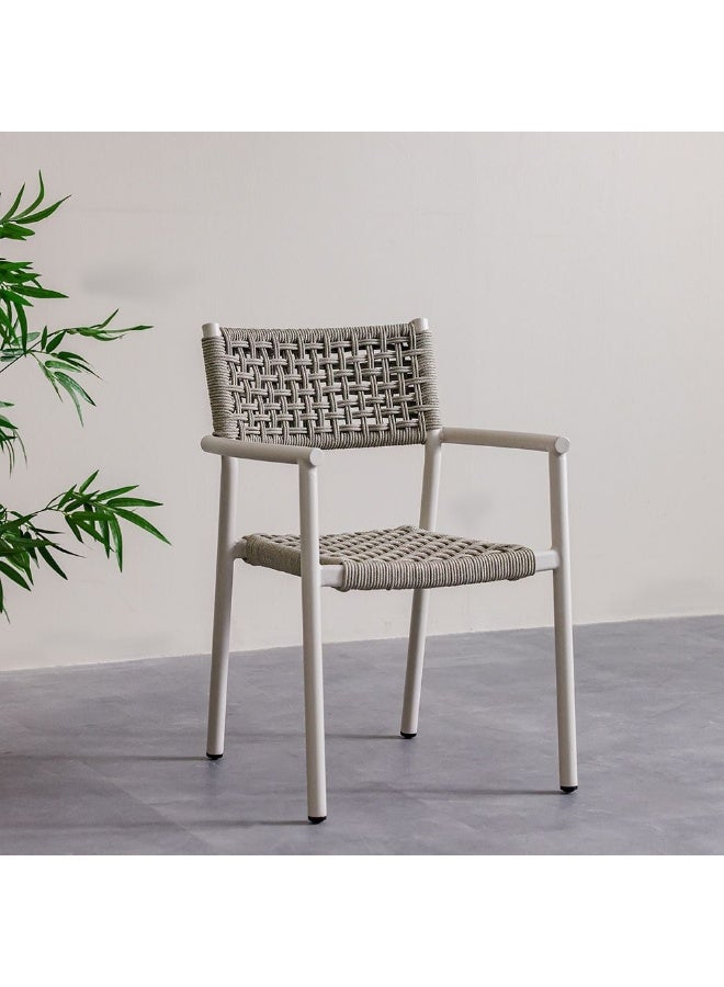 DANUBE HOME كرسي حبل أنيق - مقعد حبل، كرسي طعام أو استراحة حديث، متين ومريح، أثاث داخلي معاصر لمساحات أنيقة - Image 1