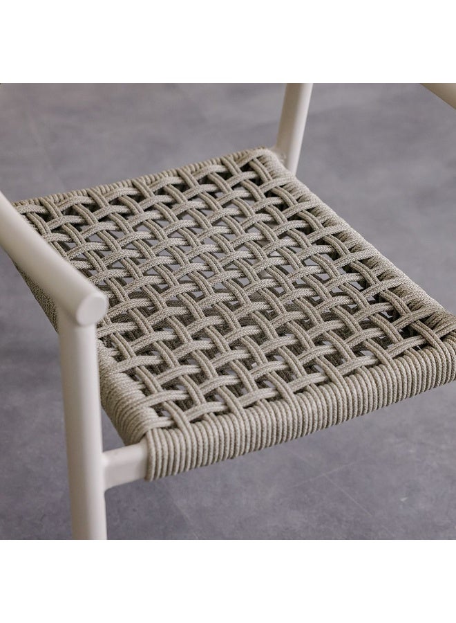 DANUBE HOME كرسي حبل أنيق - مقعد حبل، كرسي طعام أو استراحة حديث، متين ومريح، أثاث داخلي معاصر لمساحات أنيقة - Image 4