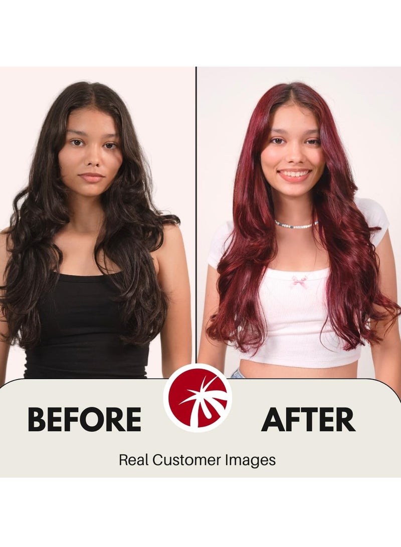 Paradyes No Bleach Cherry Coke Glossy Hair Tint, Ammonia-Free Formula for Natural Black Hair, Visible on Natural Black Hair, Includes Anti-Fade Conditioner for Long-Lasting Shine, 6.6 True Red - Image 4