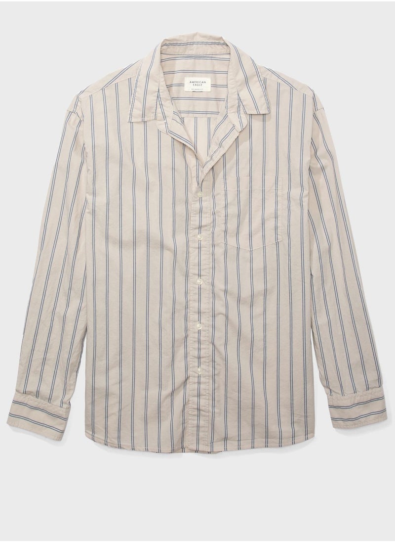 American Eagle - Striped Relaxed Fit Shirt - Image 1