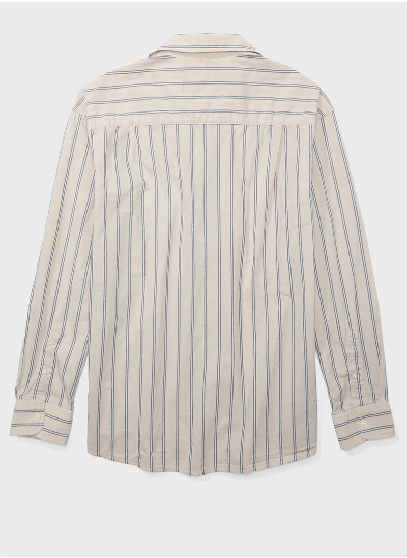 American Eagle Striped Relaxed Fit Shirt