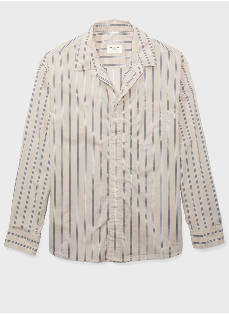 American Eagle Striped Relaxed Fit Shirt