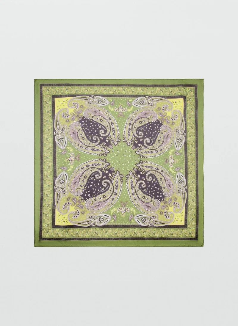 MANGO Paisley Print Scarf