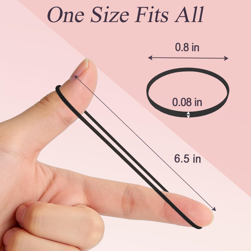JIRIS Black 1000pcs Mini Hair Rubber Bands, Soft & Durable Plastic Elastic Hair Ties for Little Girls, Stretch Ponytail Ties for Kids Hairstyles and Braids - Image 3