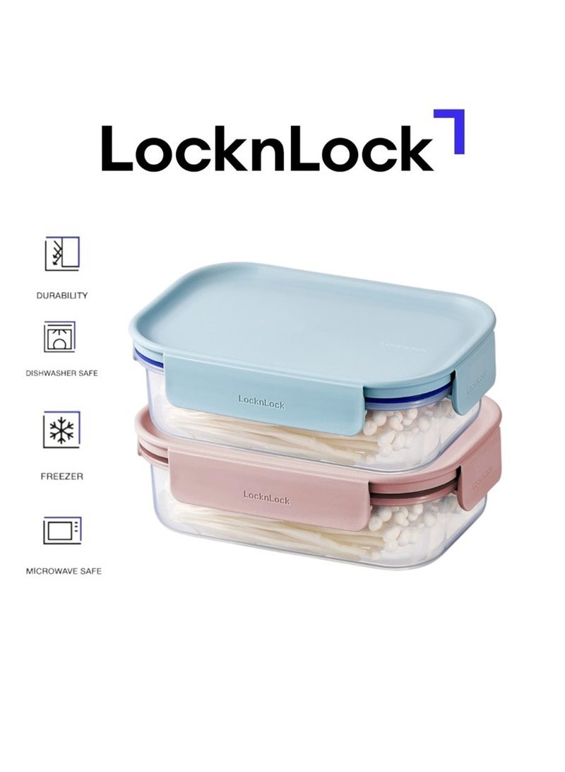 LocknLock Classic Plus Rectangle Food Container 910ml (PACK of 2) –  Airtight & Microwave Safe