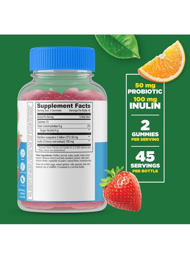 Lifeable Sugar Free Probiotics with Prebiotics Fiber - Great Tasting Natural Flavor Gummy Supplement - Keto Friendly Chewable - for Gut Health and Immune Support - for Adults, Man, Women - 90 Gummies - Image 2