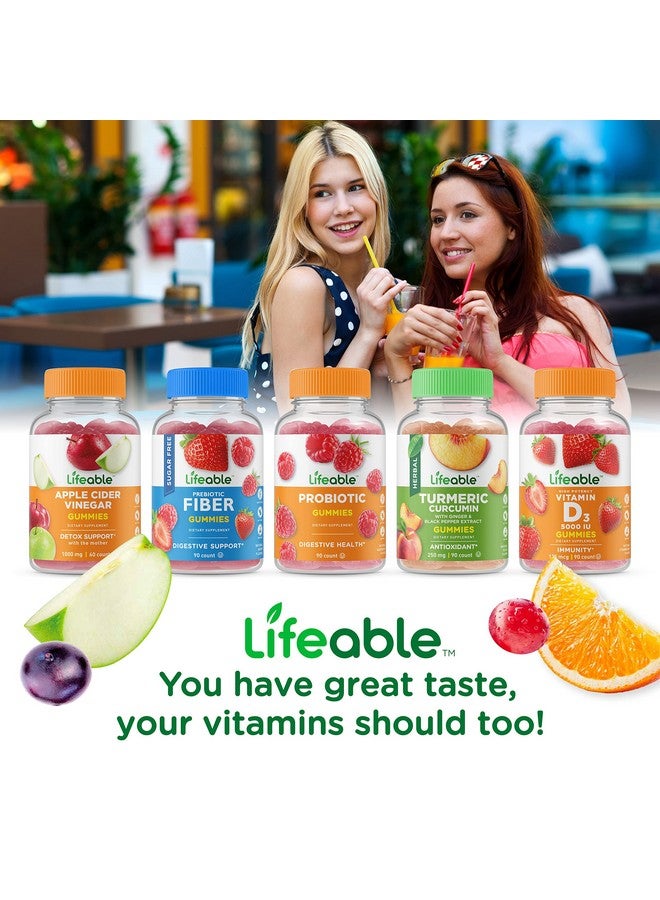 Lifeable Sugar Free Probiotics with Prebiotics Fiber - Great Tasting Natural Flavor Gummy Supplement - Keto Friendly Chewable - for Gut Health and Immune Support - for Adults, Man, Women - 90 Gummies - Image 5