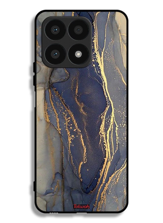 Tolwak Honor X8a Protective Case Cover Gliter Marble Pattern - Image 1