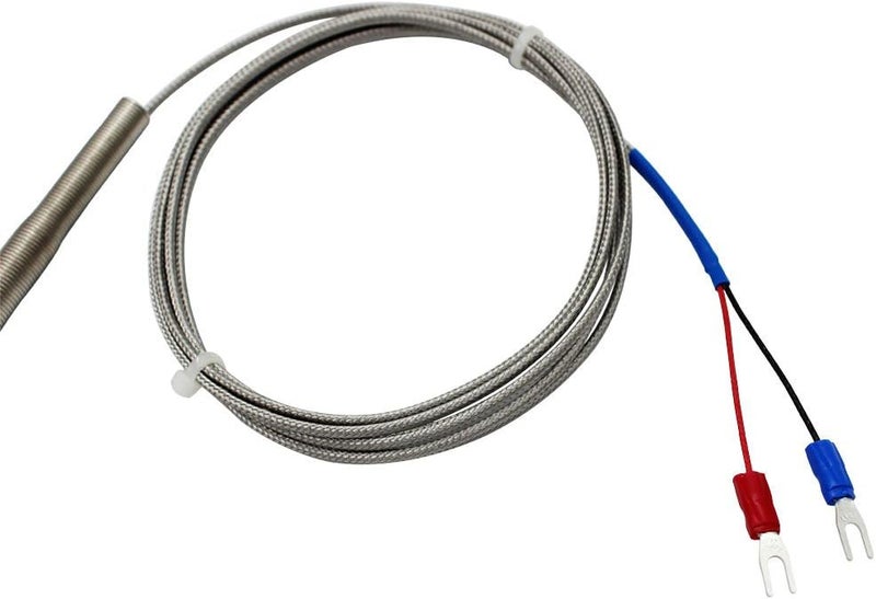 T-PRO K-Type Thermocouple Temperature Sensors 2M/6.6Ft Wire，Stainless Steel Probe (Probe Length 100mm) - Image 2