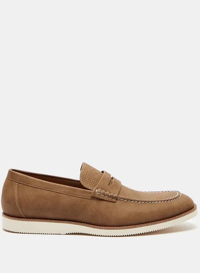 DUCHINI Men's Solid Slip-On Loafers