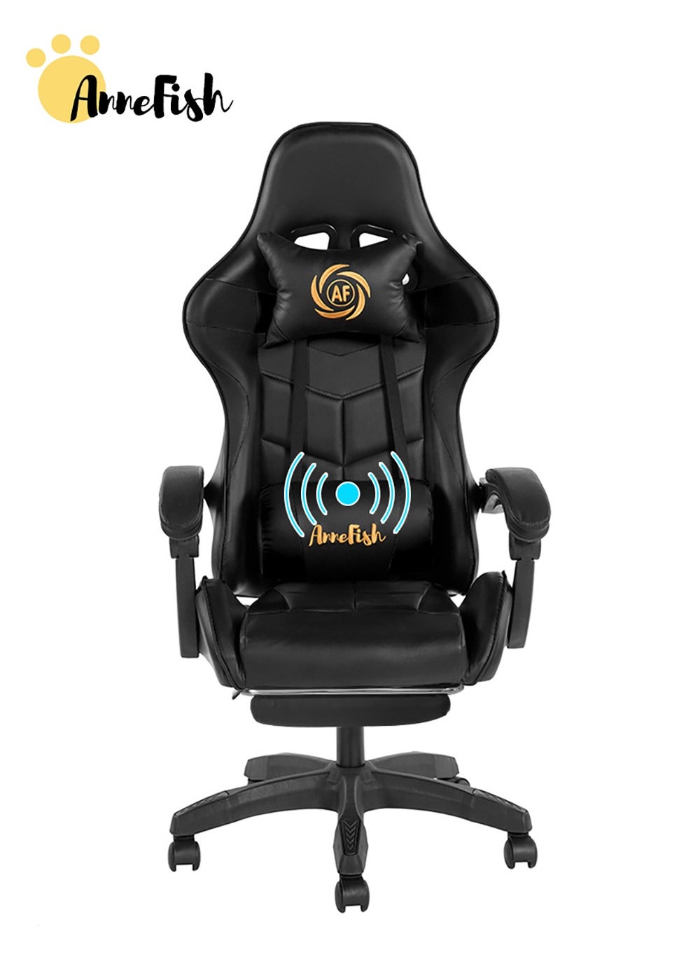 Massage Gaming Chair Ergonomic Computer Chair Desk Chair High Back Racing Style Office Chair with Headrest Support and Footrest Adjustable Office Chair 