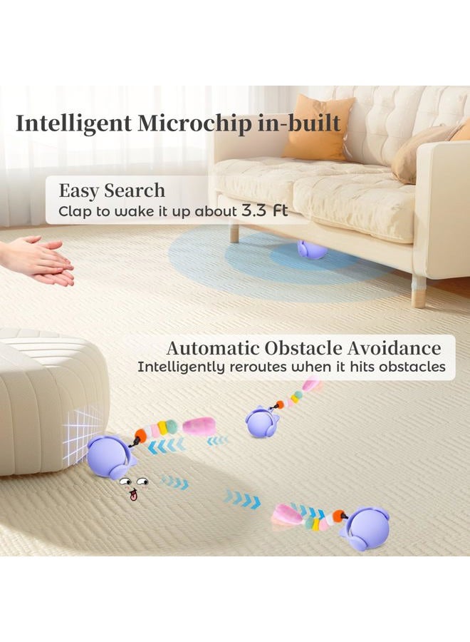 Orsda Cat Toys for Indoor Cats, New Intelligent Voice Timing Touch Control Cats Ball, Simulate Mouse Sound Kitten Toy, Automatic Interactive Moving Cat Toy for All Ages - Image 3