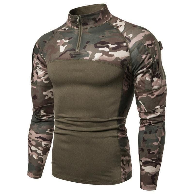 Wolf Warriors Same Style Youth Personality Battlefield Military Outdoor Fitness Camouflage Long-Sleeved T-Shirt Men'S Stretch Tight Shirt - Image 3