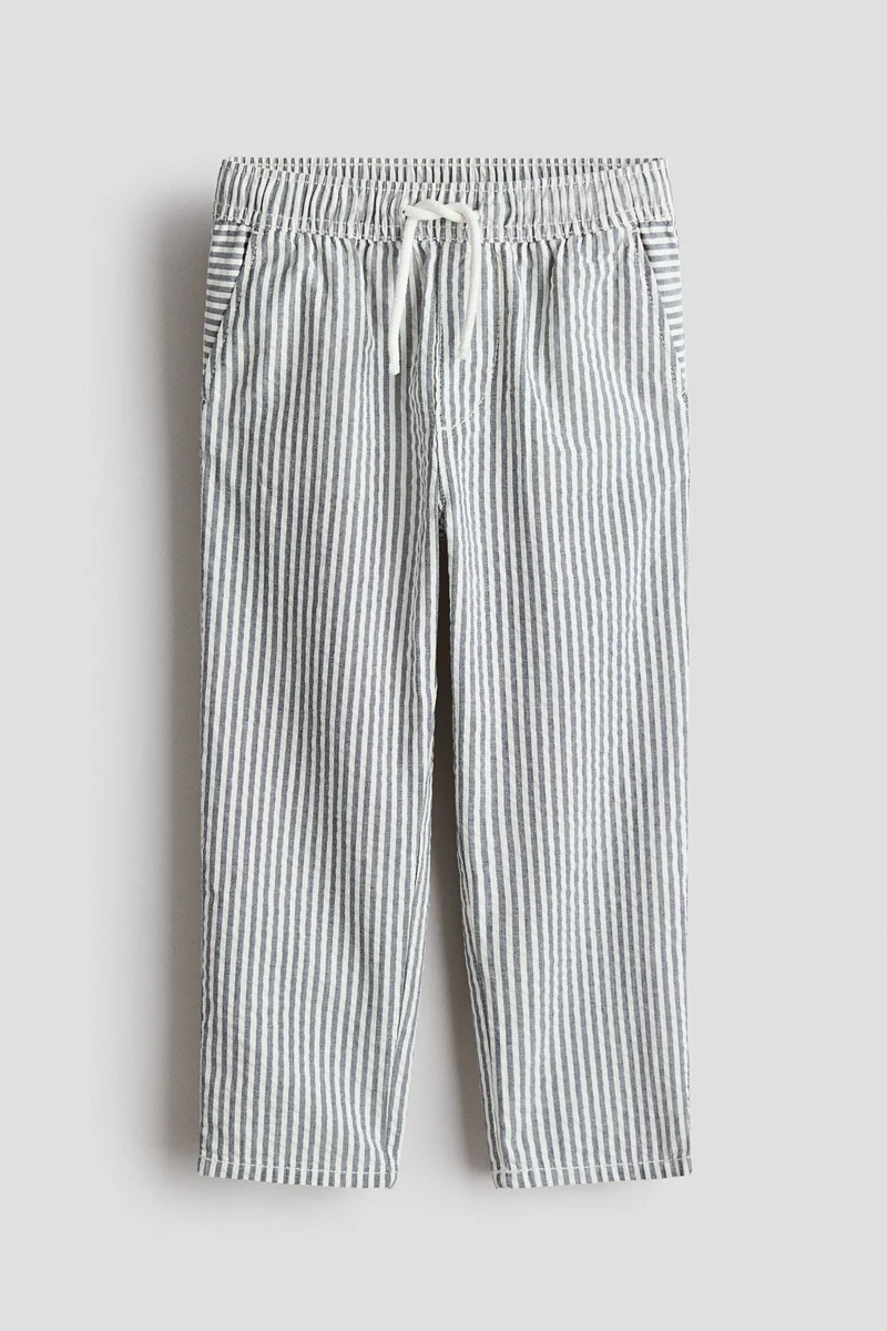 H&M Cotton seersucker trousers