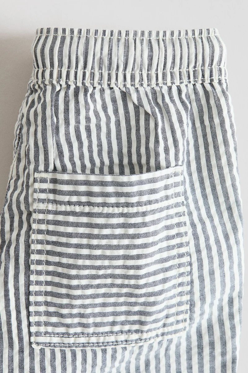 H&M Cotton seersucker trousers