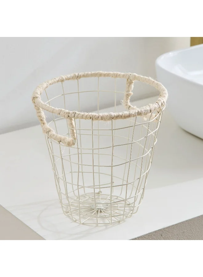 Home Box Bella Metal Laundry Basket with Bleached Jute - 20x23 cm