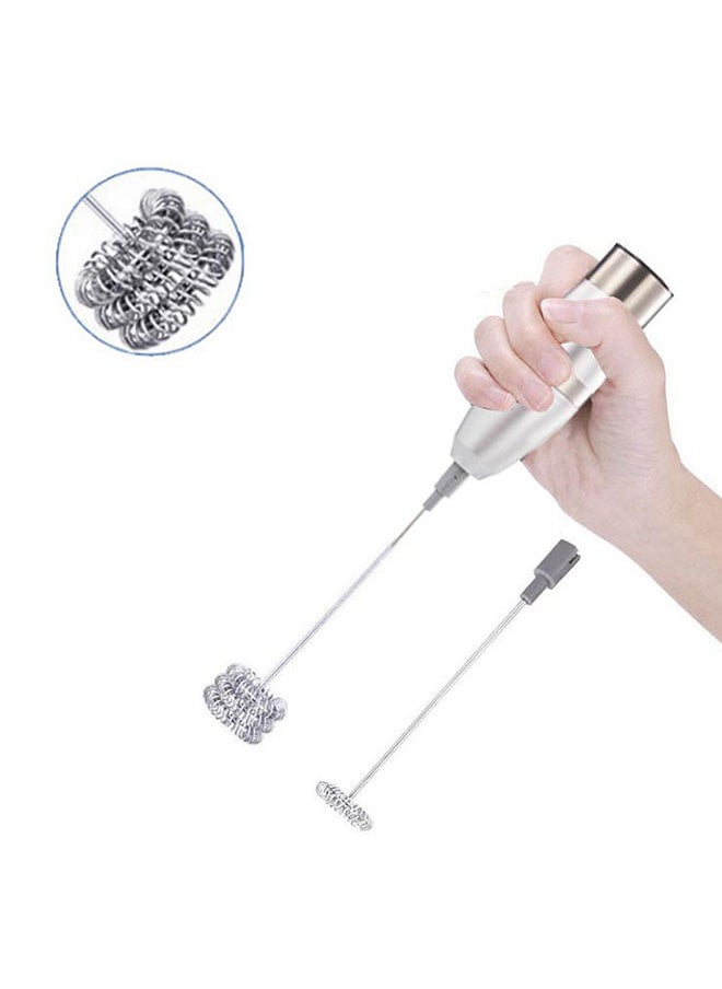 NIBEMINENT Electric Foam Milk Frother Silver 32x12x6cm  - Image 3