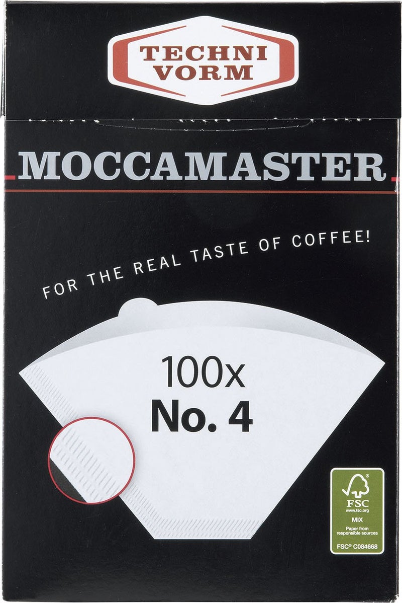 Moccamaster Technivorm Moccamaster #4 White Paper Filters, 100-count per box - Image 1