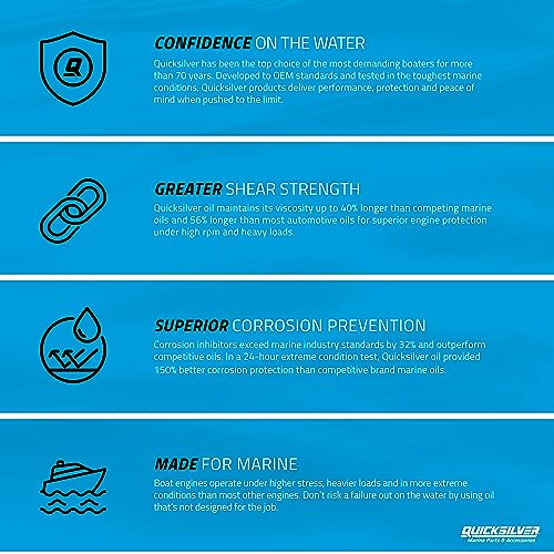Quicksilver Premium 2-Stroke Engine Oil – Outboards, PWCs, Snowmobiles and Motorcycles - 1 Pint - Image 4