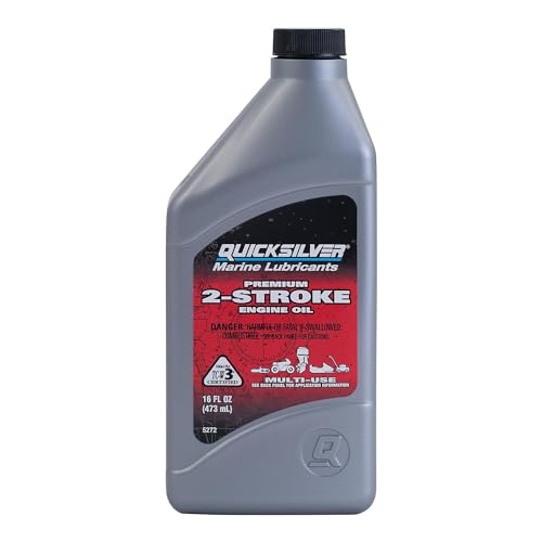 Quicksilver Premium 2-Stroke Engine Oil – Outboards, PWCs, Snowmobiles and Motorcycles - 1 Pint - Image 1