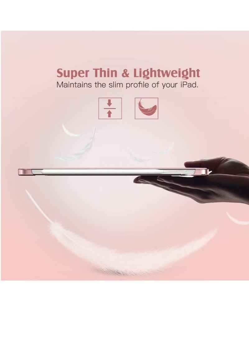 ELTRAZONE حافظة آيباد الجيل العاشر 10.9 بوصة (طراز 2022) - غلاف خلفي صلب نحيف مع وظيفة الاستيقاظ/النوم التلقائي، وردي - خفيف الوزن، متين، مقاوم للصدمات، مقاوم للخدوش للحماية للاستخدام اليومي - Image 2