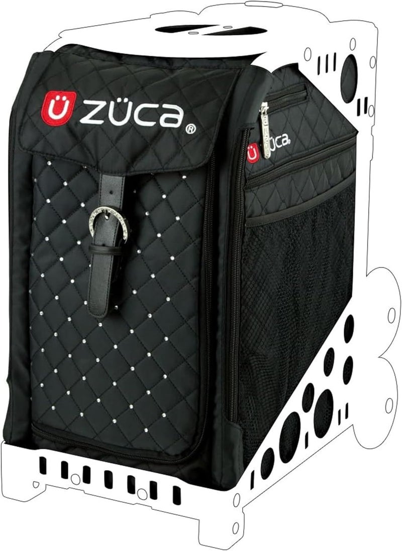 ZUCA Sport Insert Bag Mystic Quilted Black with Rhinestones - Image 1