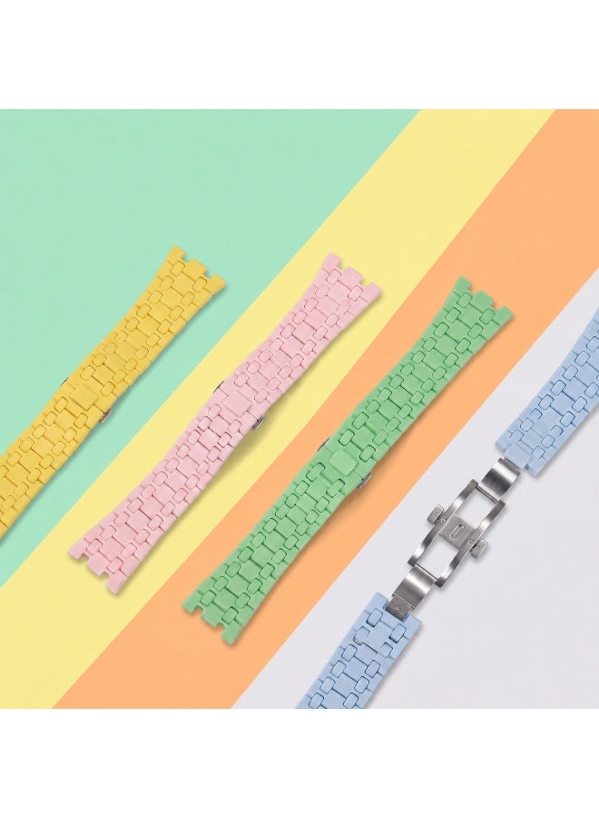 حزام ساعة سيراميك متوافق مع ساعة AP x Swatch Royal Pop – حزام بديل مقاوم للماء بتصميم تاج عند موضع الساعة 3 - Image 4