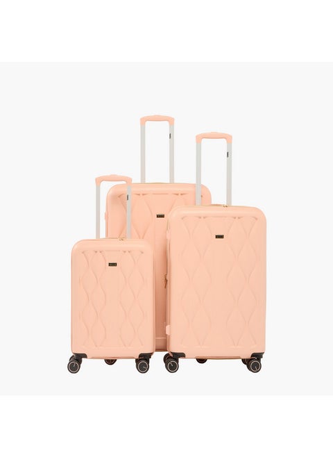 Women's Hardcase Trolley Bag with Retractable Handle and Wheels - Set of 3 Set-3 - 20-24-28