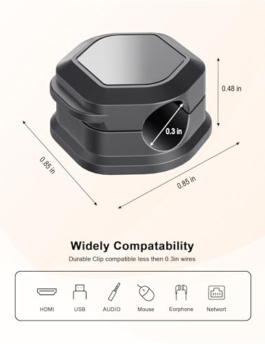 TINGHUI 8 Pack Cord Organizer - Cord Holder for Nightstand - Cable Clips - Cord Holder, Magnetic Cord Organizer, for Desk, Nightstand, Phone Charger, Computer, Home, Office, Car - Image 4