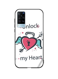 Protective Case Cover For Vivo X60 Unlock My Heart Design Multicolour