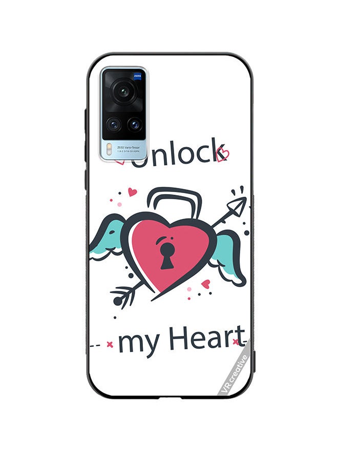 VR CREATIVE - Protective Case Cover For Vivo X60 Unlock My Heart Design Multicolour - Image 1