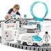 KIZJORYA Construction Race Track Space Train Track Set 205 PCS DIY Flexible Tracks Play Set for Boys 47 with Light up Space Car Station Astronaut for Toddlers Kids Girls 312 - Image 4