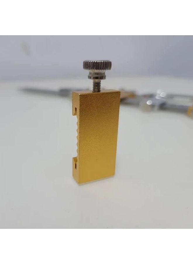 كتلة تثبيت مسطرة الصلب الذهبية لوضع العلامات والتوجيه في النجارة - Image 1