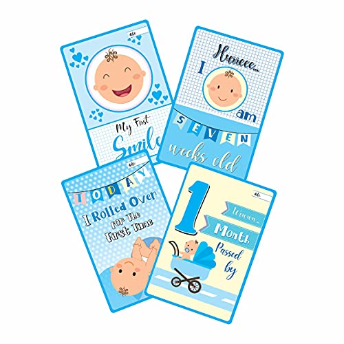 Bookworm Baby Milestone Cards for Boys Colorful & Cute Designs (Total 36 Cards) - Image 3