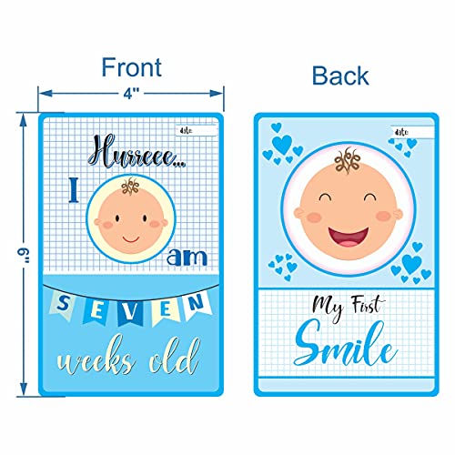 Bookworm Baby Milestone Cards for Boys Colorful & Cute Designs (Total 36 Cards) - Image 5