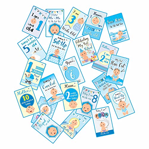 Bookworm Baby Milestone Cards for Boys Colorful & Cute Designs (Total 36 Cards) - Image 2