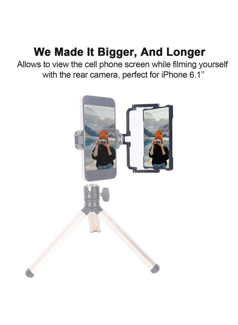 كابتن تيك , Plus Vlog Selfie Flip Mirror Mount, Applicable for iPhone and Mobile Phone, 360 Degree Flip Mirror fit for Sony A6 A7, Use for Horizontal, Vertical Video Filming Selfie Live-Streaming - Image 5