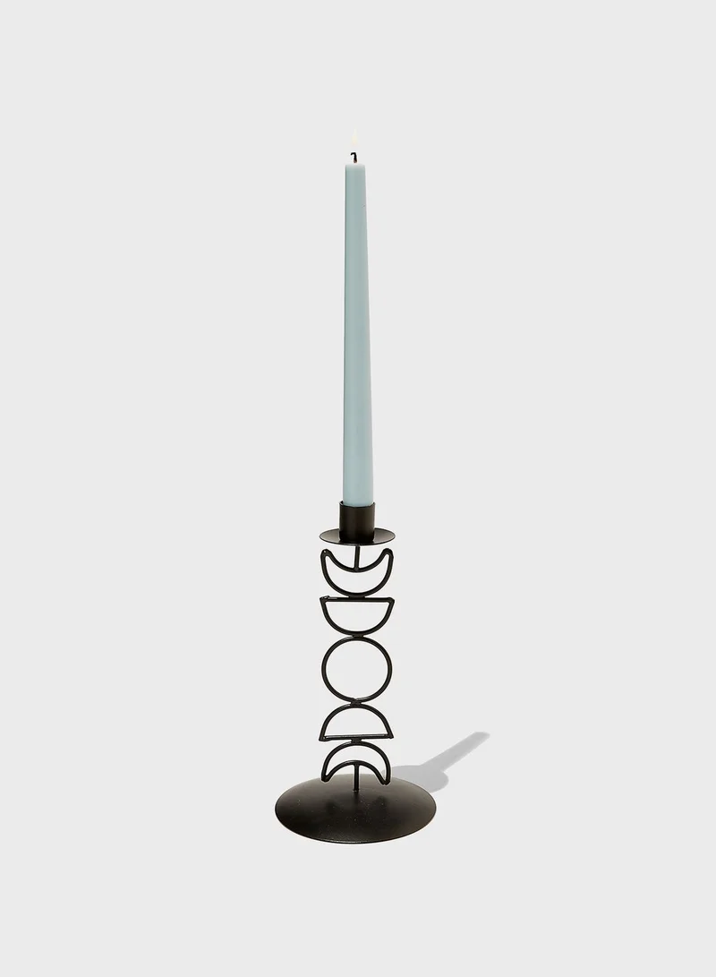 Typo Moon Phases Metal Shaped Candle Holder